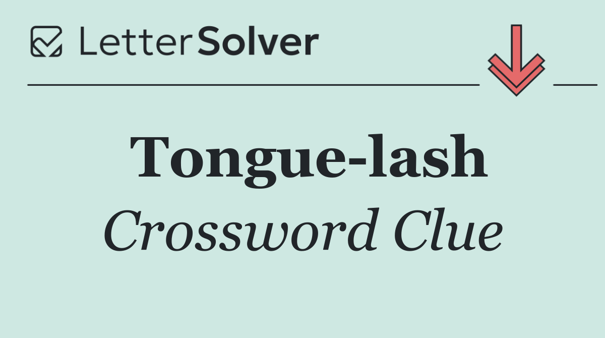Tongue lash
