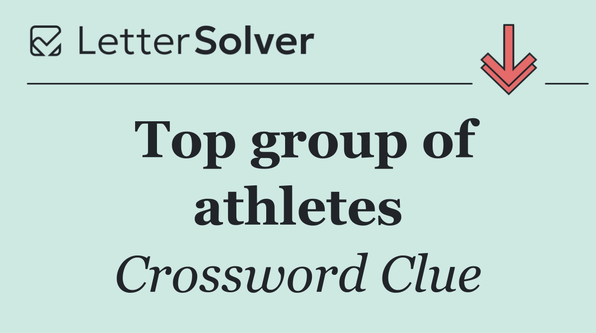 Top group of athletes