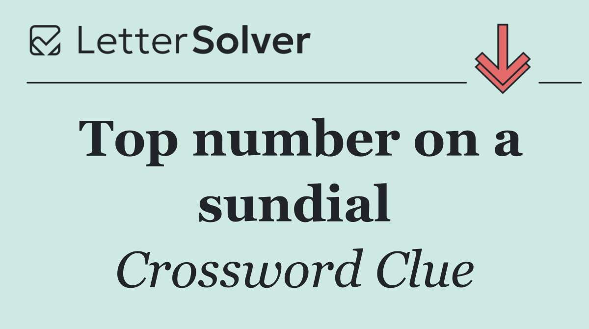 Top number on a sundial