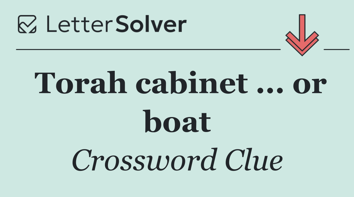 Torah cabinet ... or boat