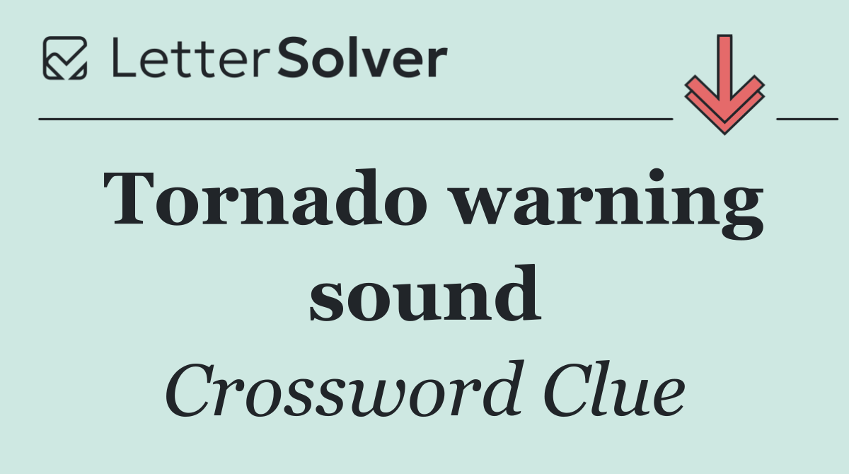Tornado warning sound