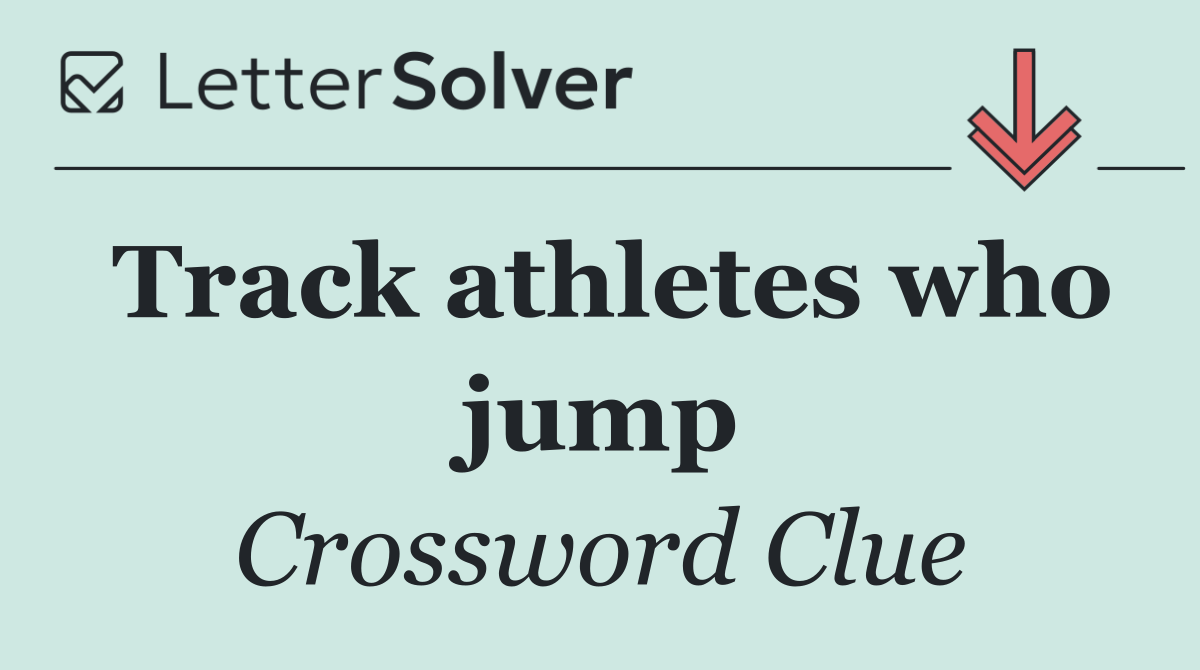 Track athletes who jump