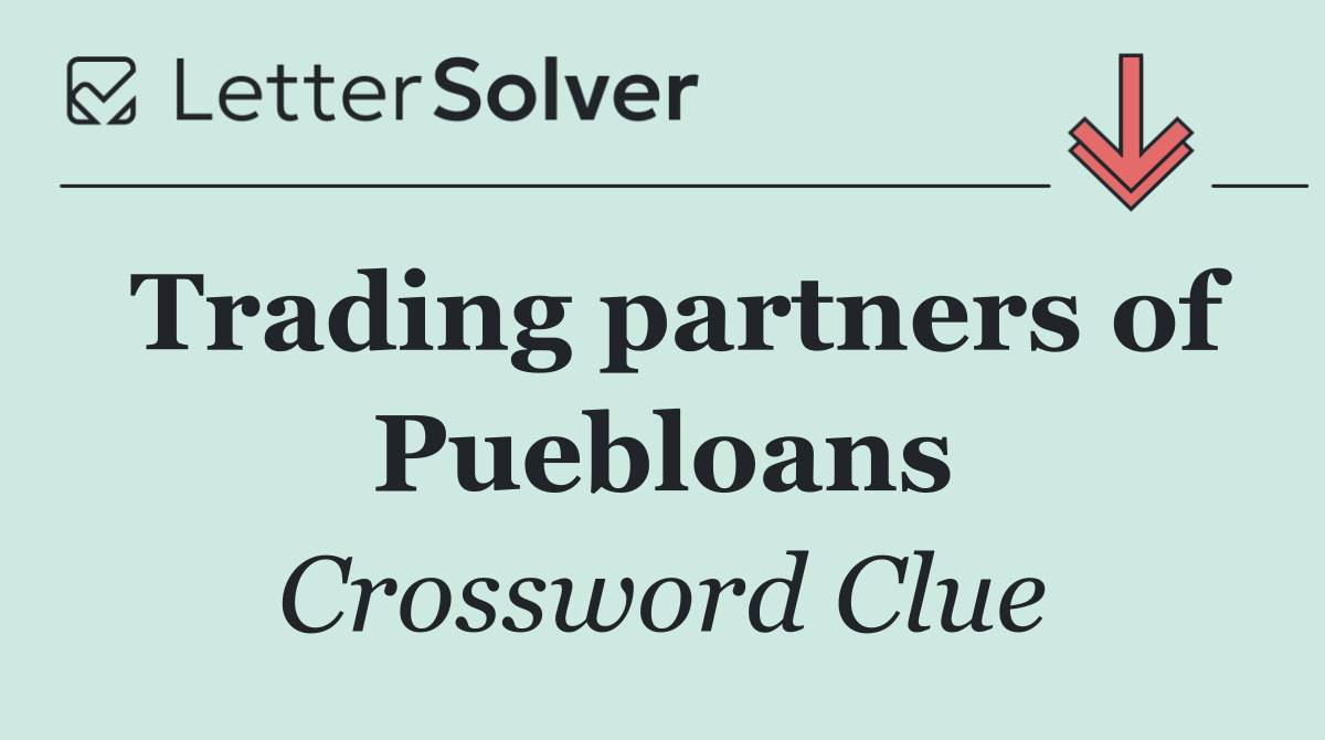 Trading partners of Puebloans