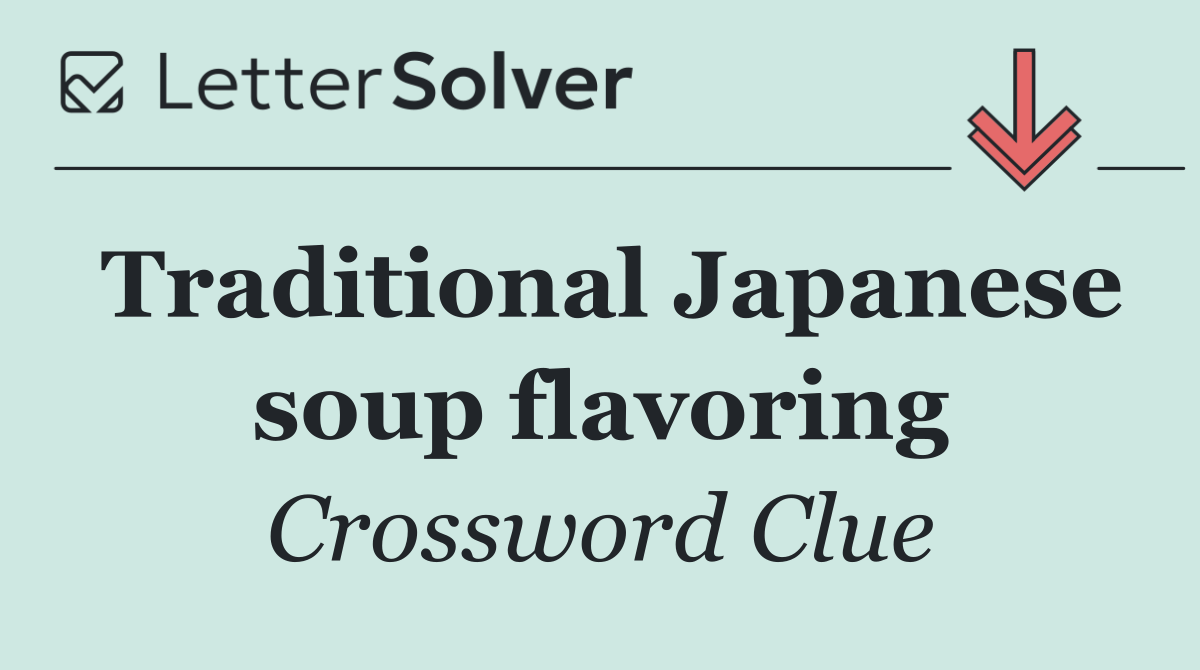 Traditional Japanese soup flavoring