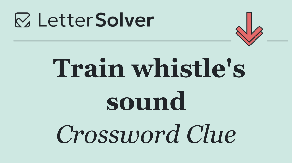 Train whistle's sound