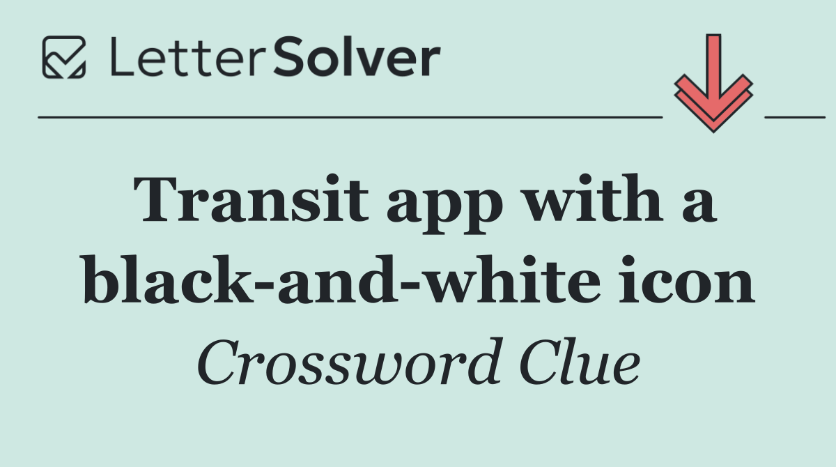 Transit app with a black and white icon