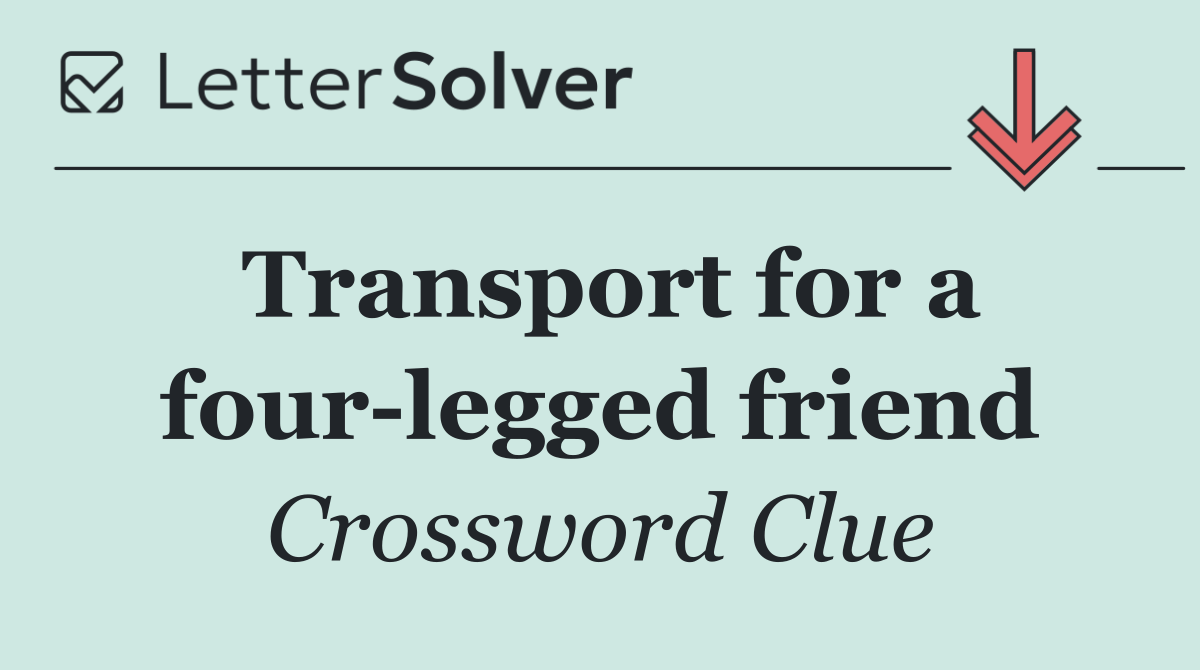 Transport for a four legged friend