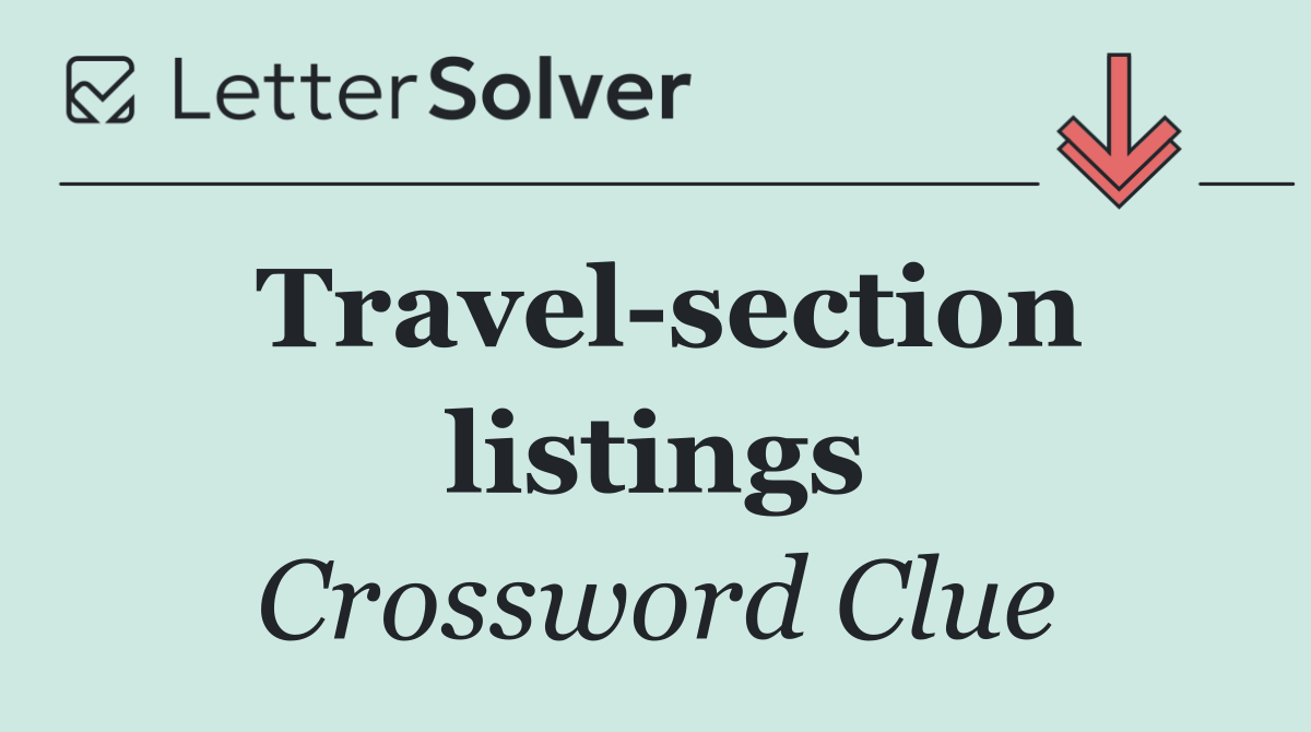 Travel section listings