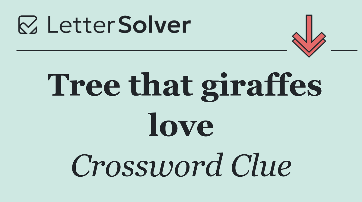 Tree that giraffes love