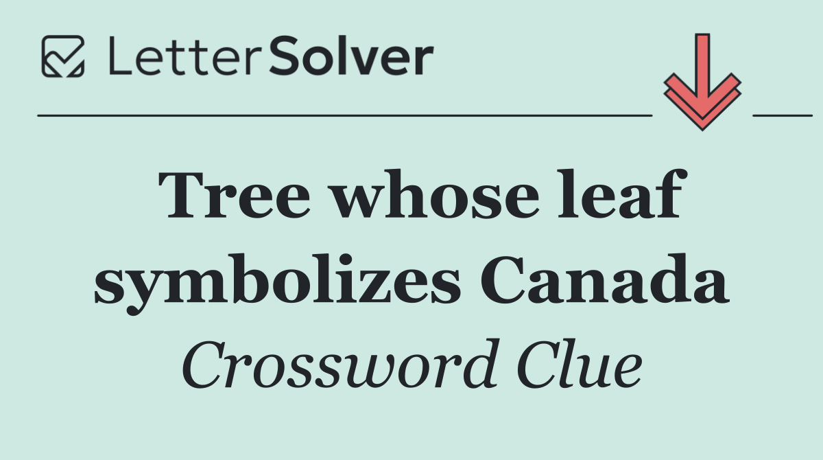 Tree whose leaf symbolizes Canada