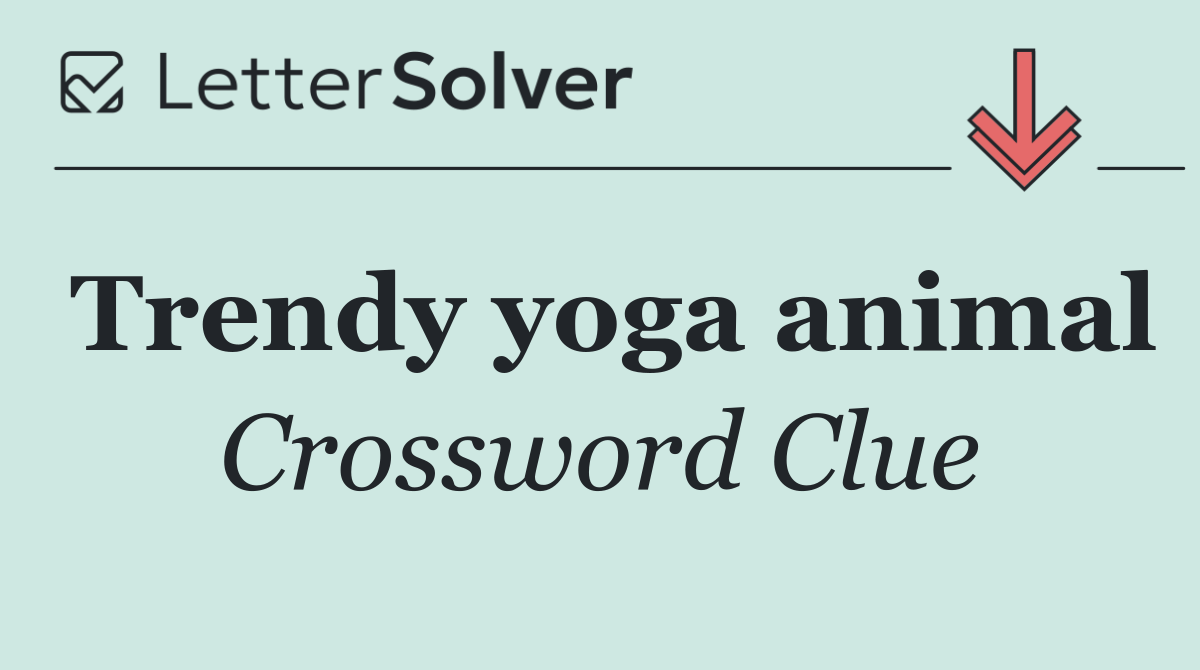 Trendy yoga animal