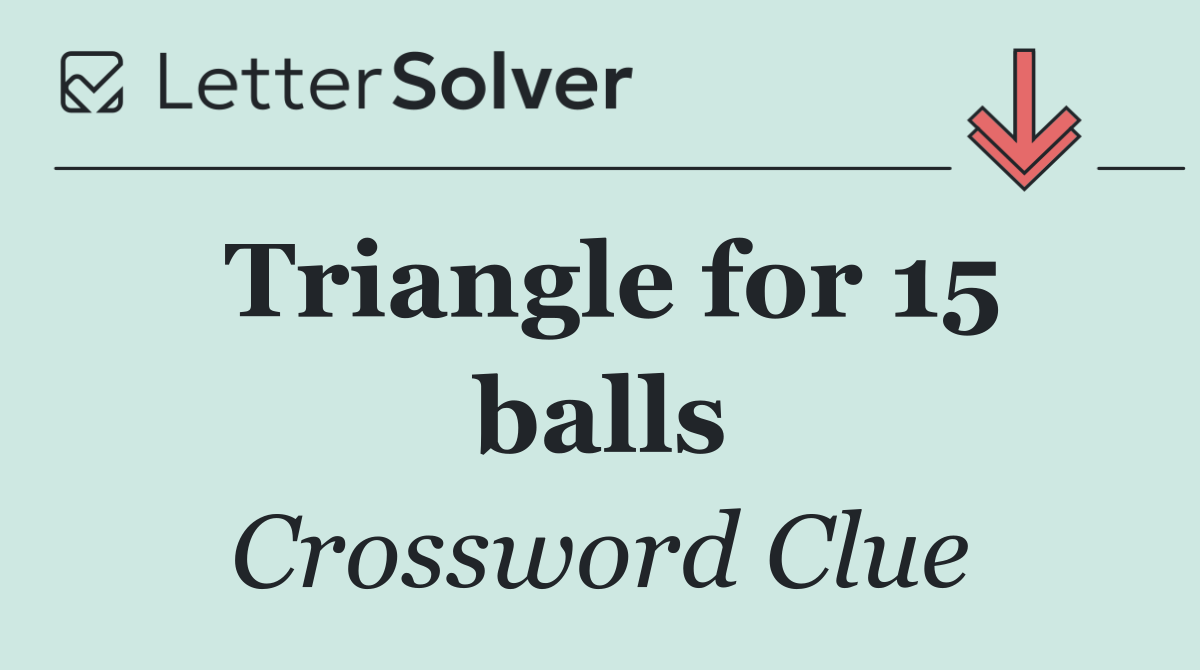 Triangle for 15 balls