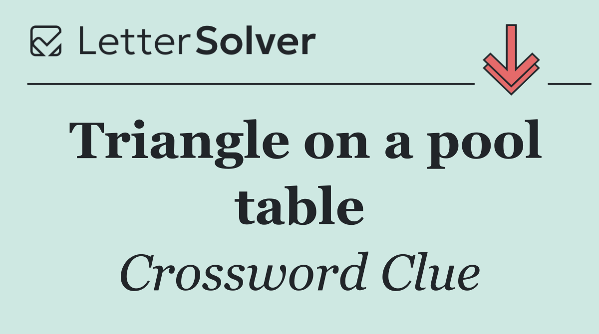 Triangle on a pool table