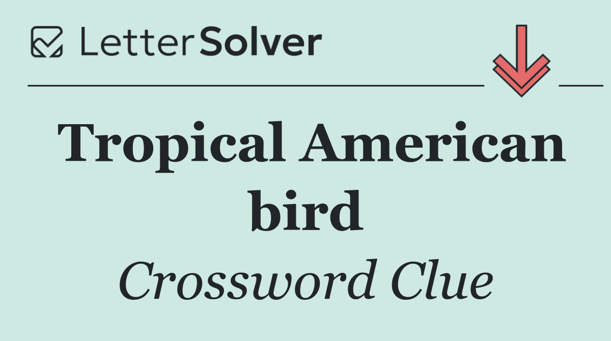 Tropical American bird