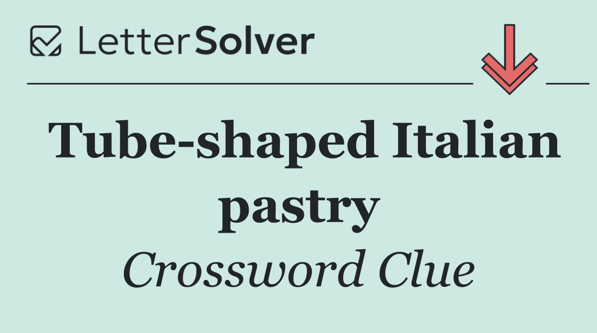 Tube shaped Italian pastry