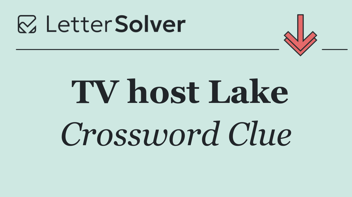 TV host Lake
