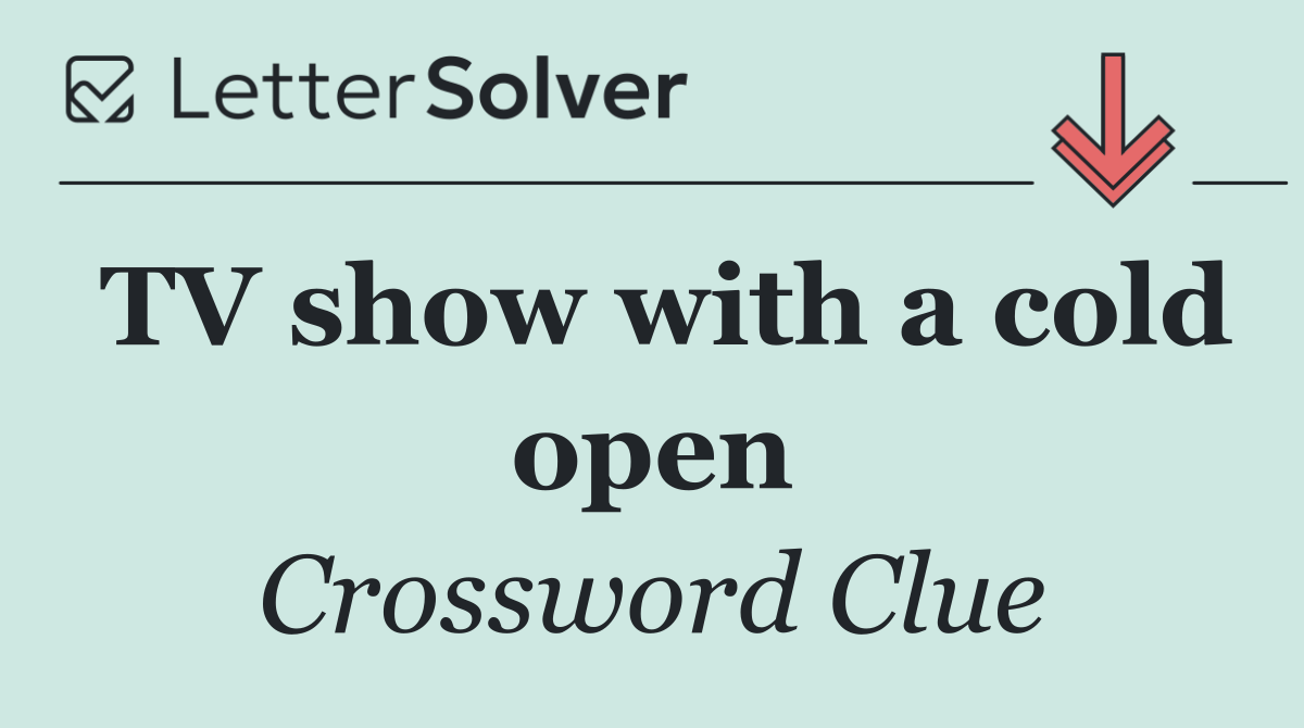 TV show with a cold open