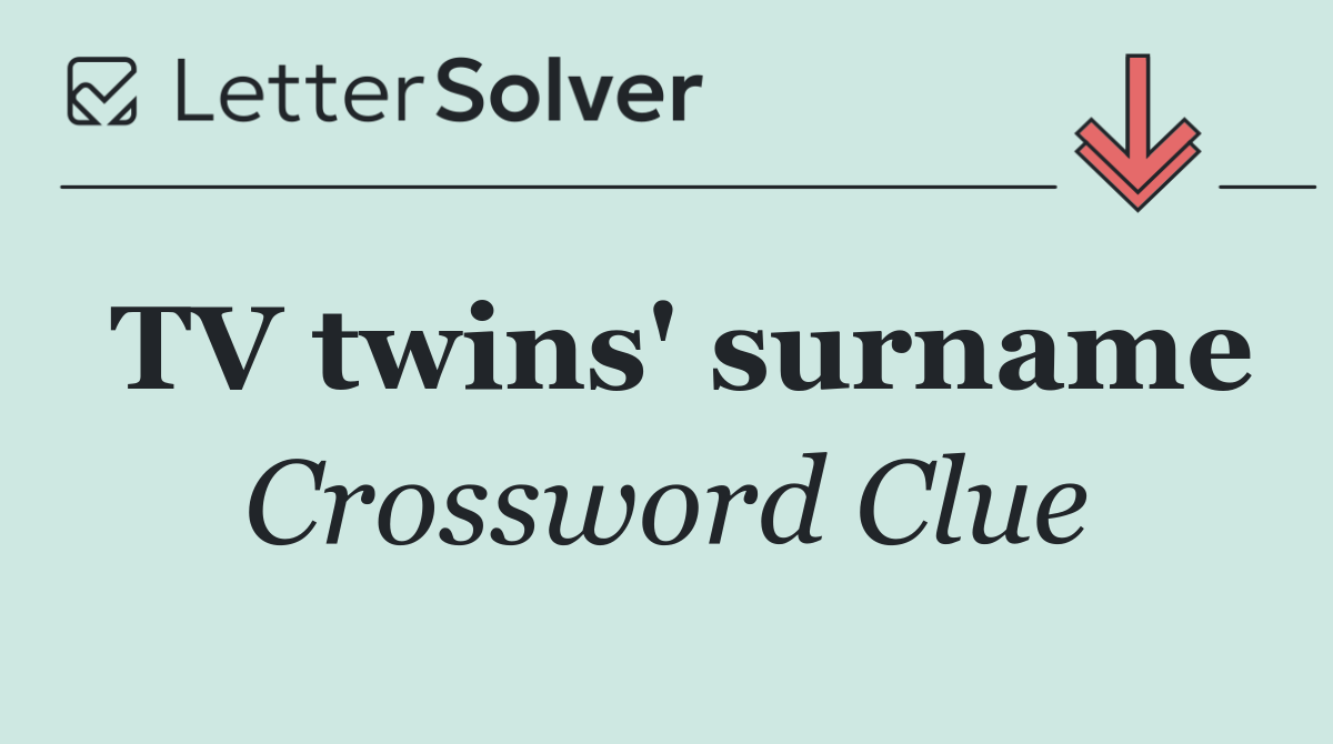 TV twins' surname
