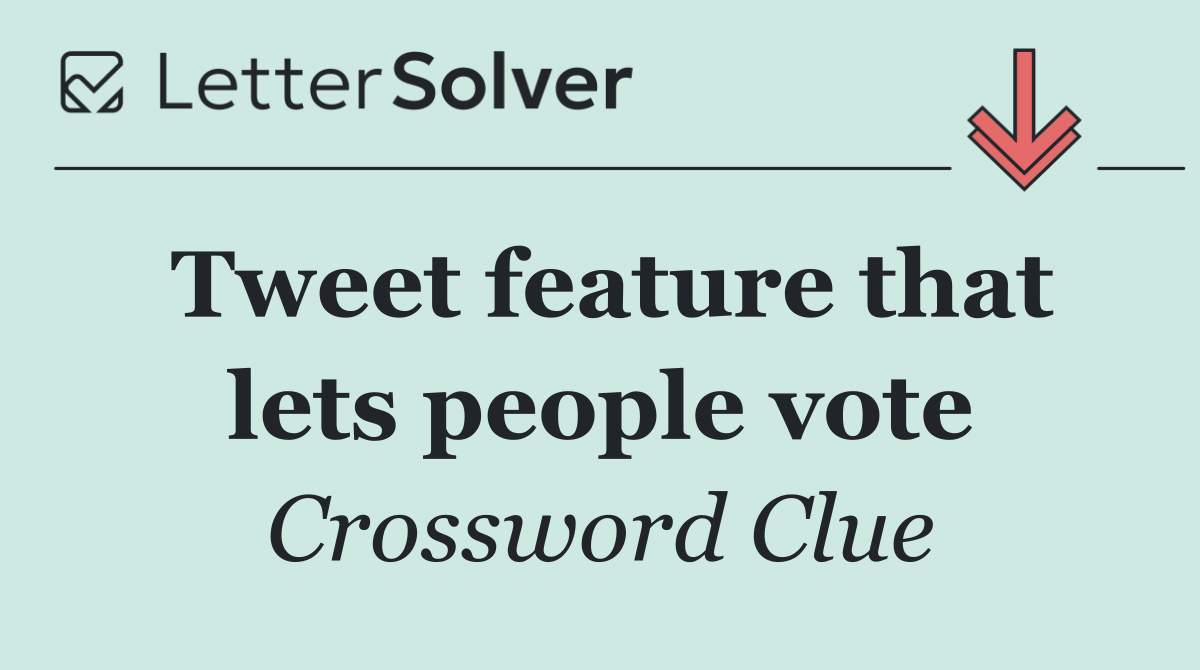 Tweet feature that lets people vote