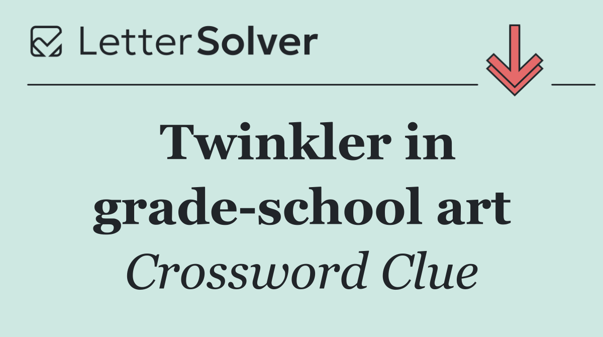 Twinkler in grade school art
