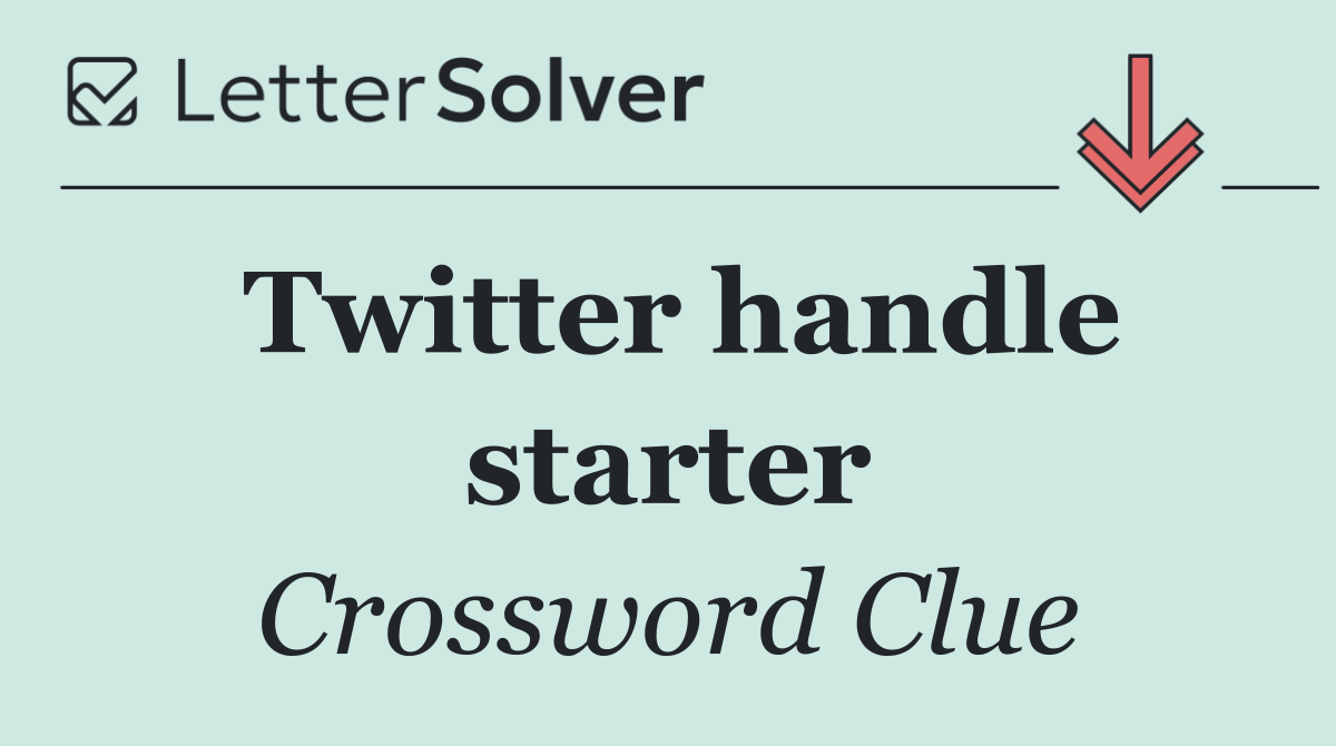 Twitter handle starter