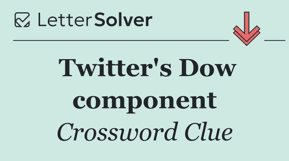 Twitter's Dow component