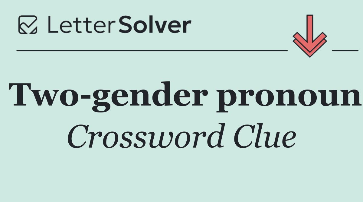 Two gender pronoun