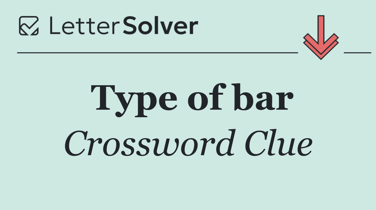 Type of bar