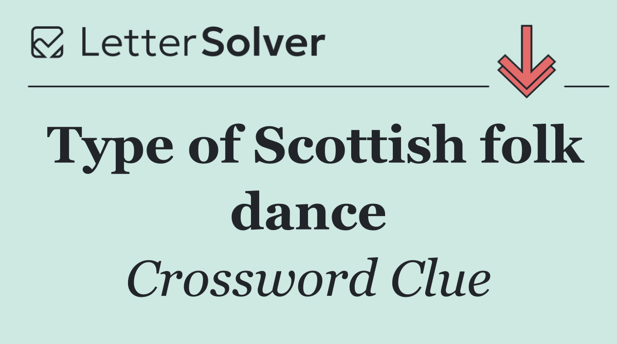 Type of Scottish folk dance