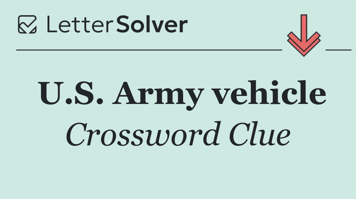U.S. Army vehicle