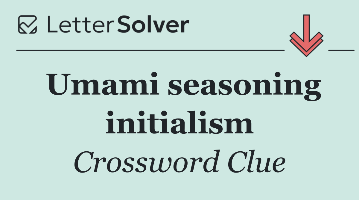 Umami seasoning initialism