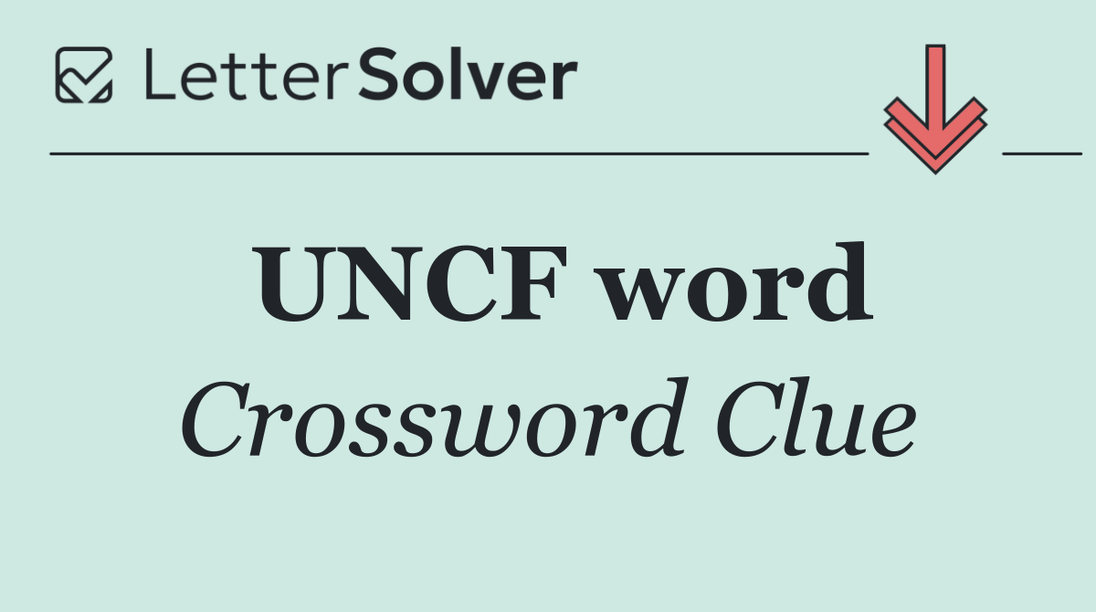 UNCF word