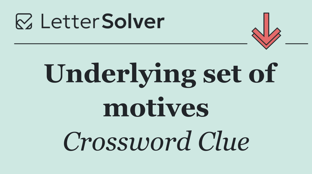 Underlying set of motives