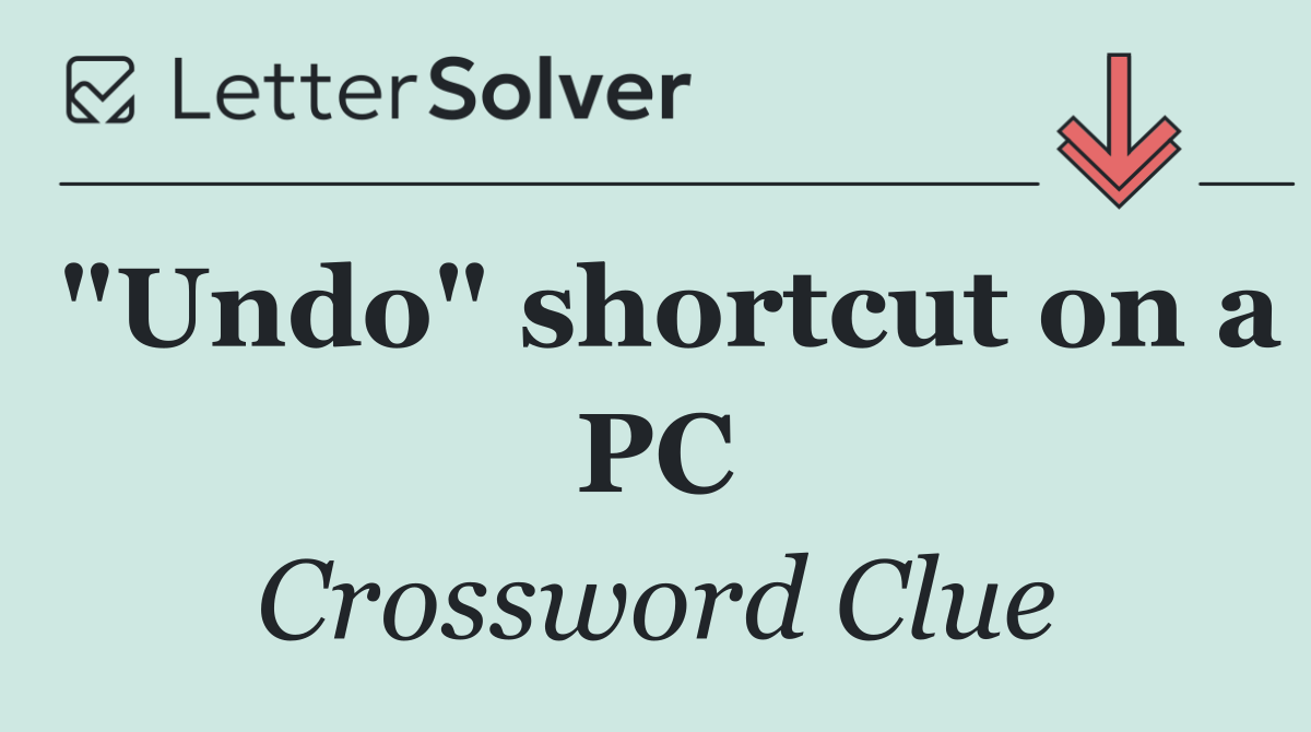 "Undo" shortcut on a PC