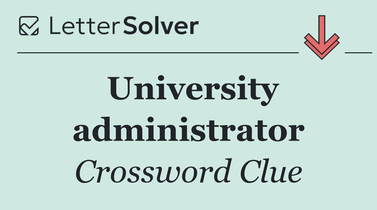 University administrator