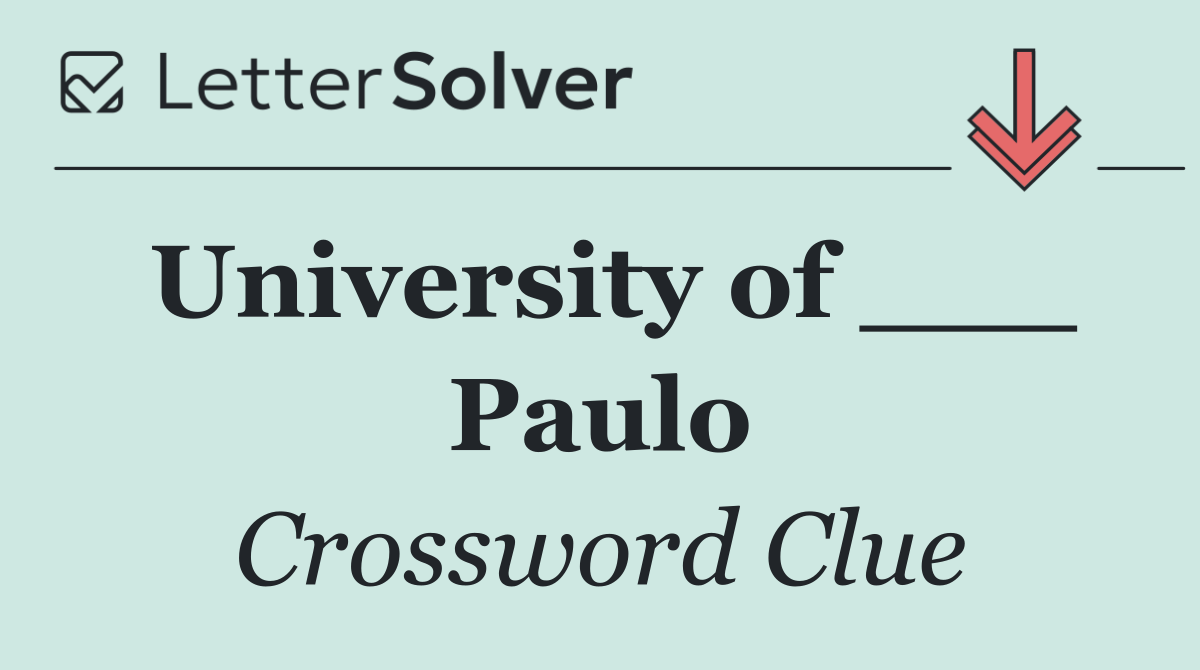 University of ___ Paulo