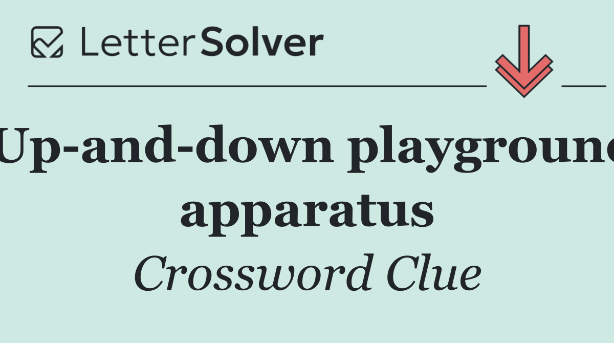 Up and down playground apparatus