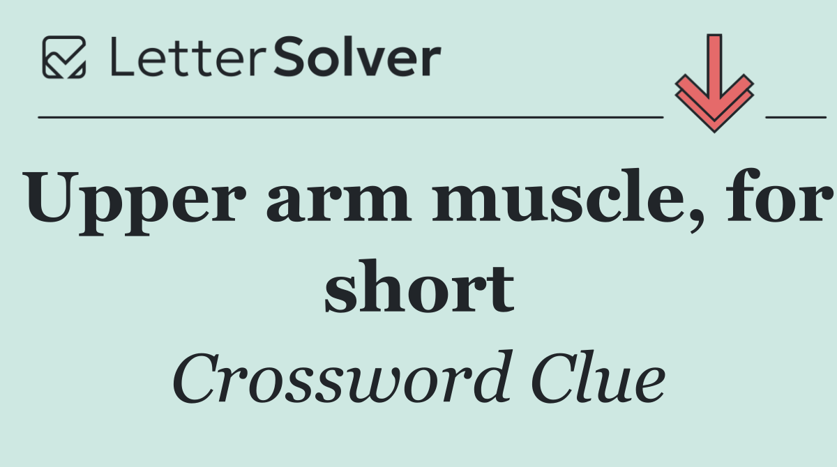 Upper arm muscle, for short