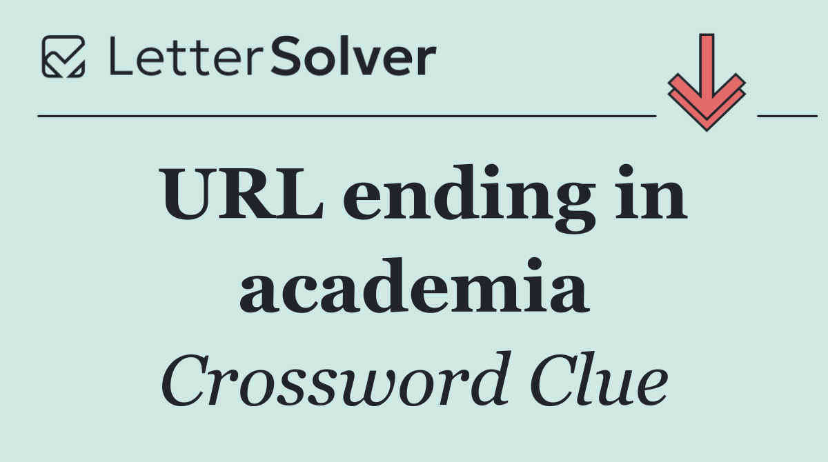 URL ending in academia