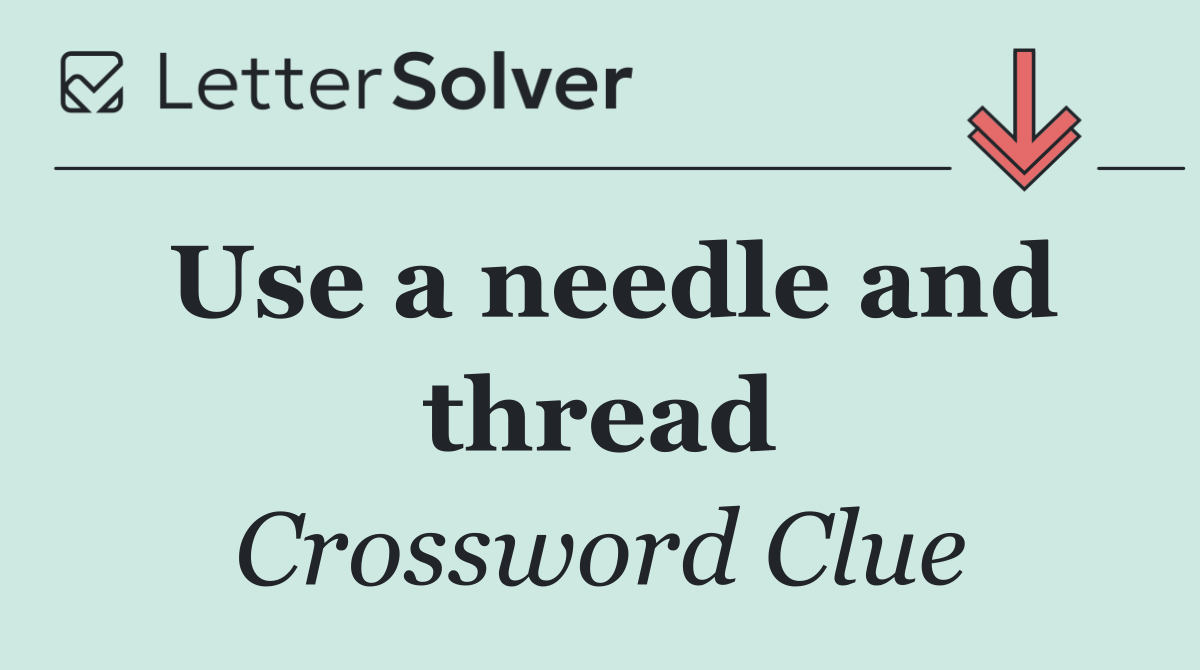 Use a needle and thread