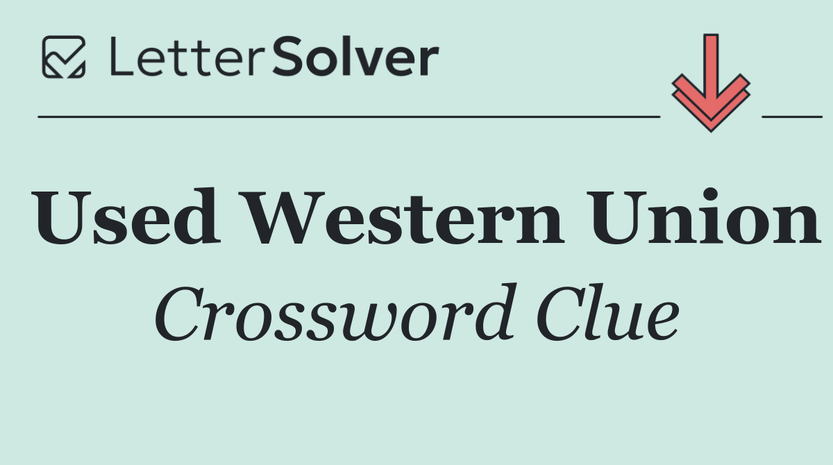 Used Western Union