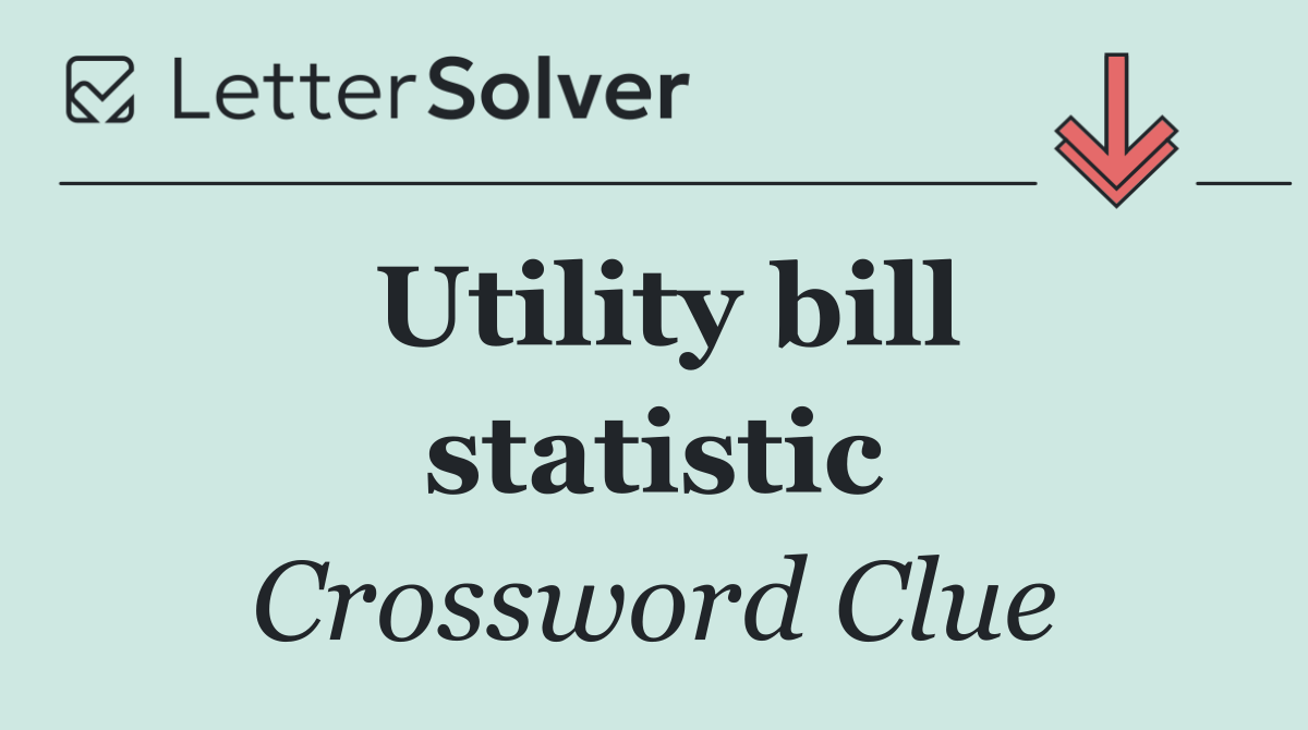 Utility bill statistic