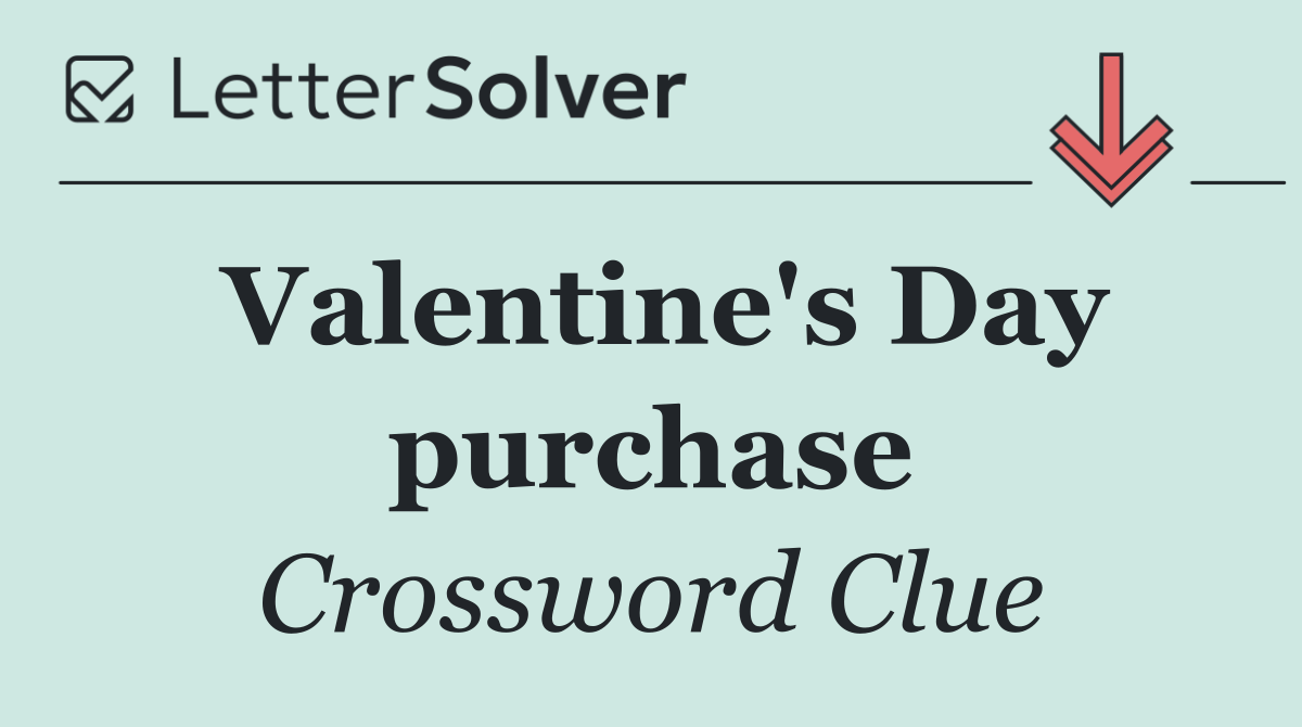 Valentine's Day purchase