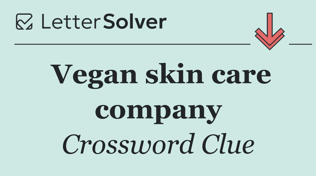 Vegan skin care company