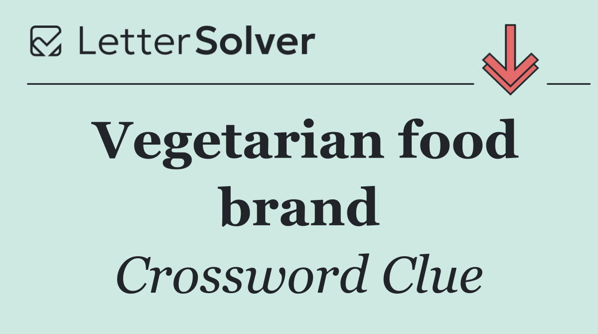 Vegetarian food brand