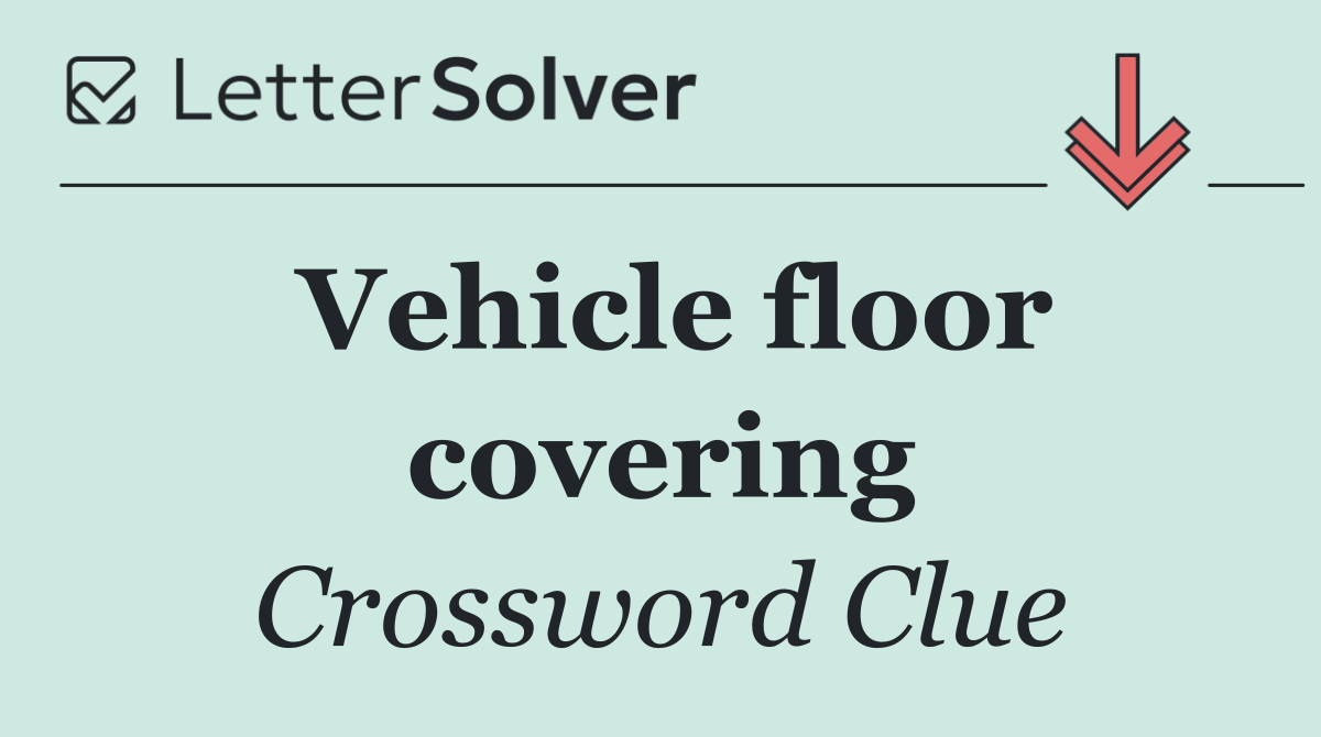 Vehicle floor covering