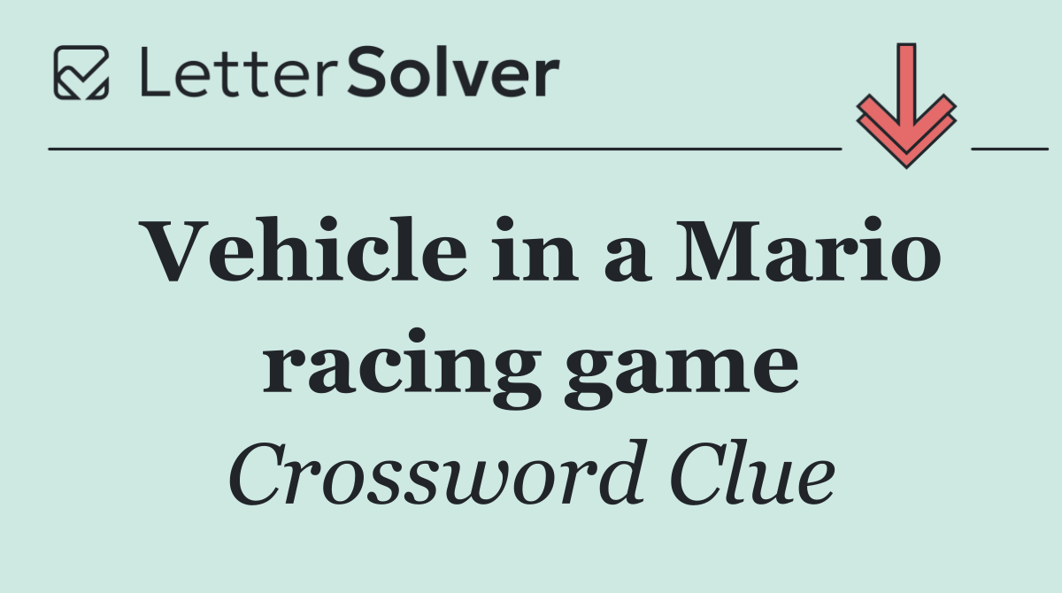 Vehicle in a Mario racing game