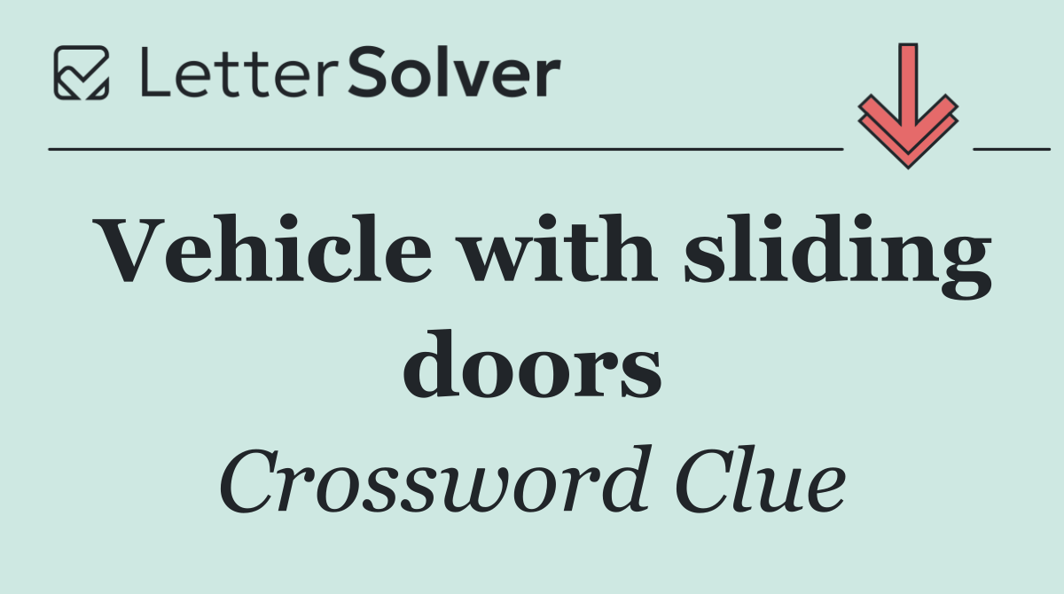 Vehicle with sliding doors