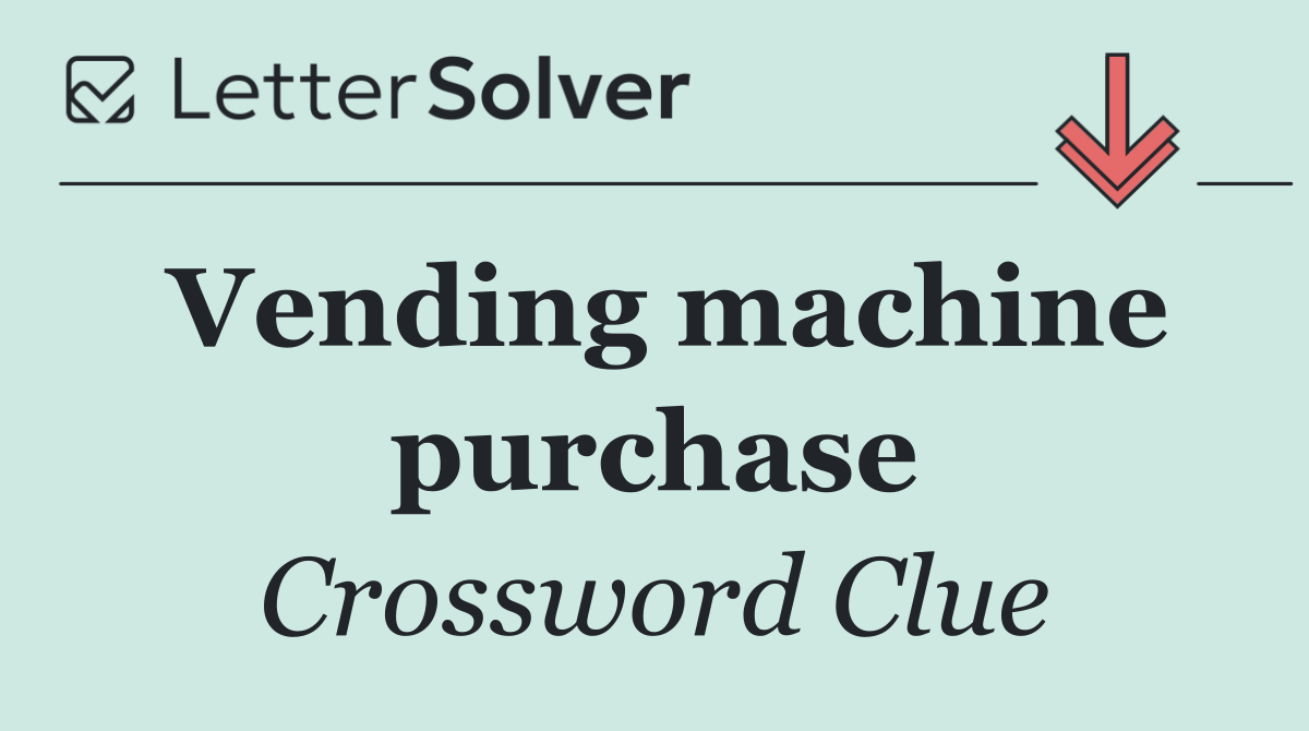 Vending machine purchase
