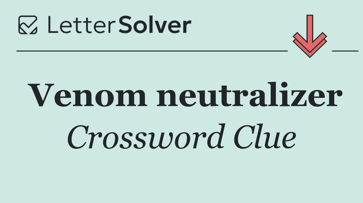 Venom neutralizer